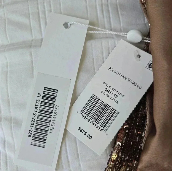 Jonathan Simkhai Zay sequin one shoulder dress NWT SZ 12 Formal - Picture 8 of 13